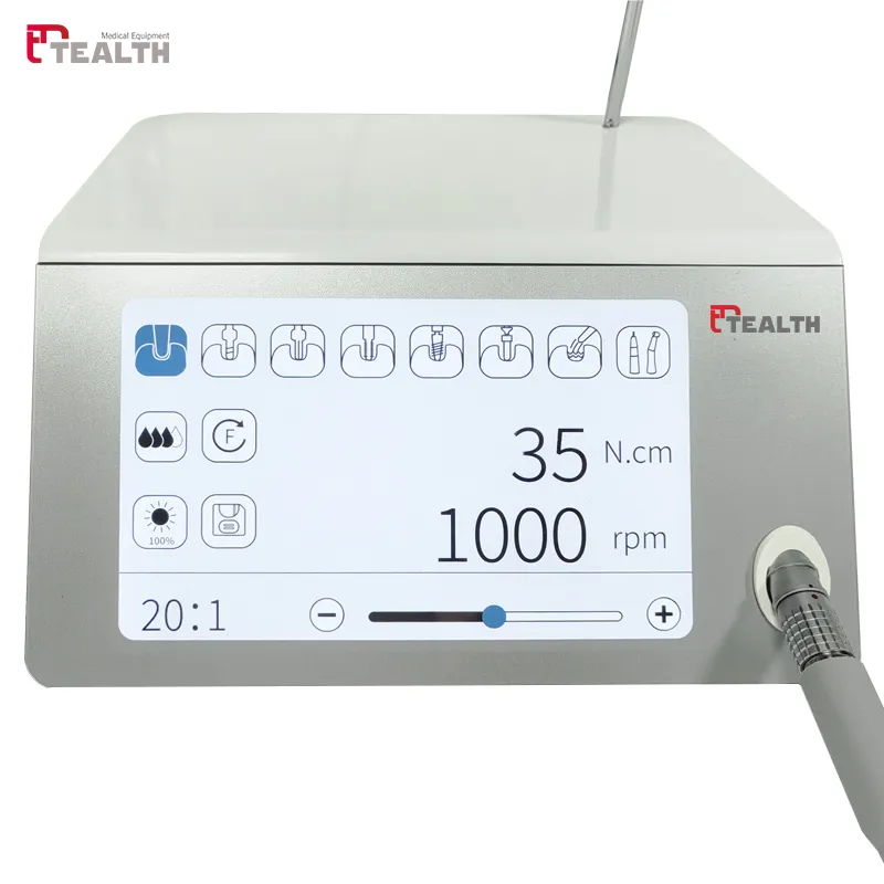 Dental Implant Motor Touch Screen Machine with Fiber Optic Handpiece Model : EM-3 Implant Motor (Tealth)