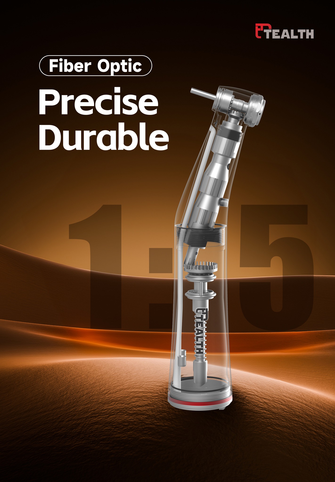 Electric Micromotor and Contra Angle Kit 1:5 Fiber Optic Model : DIL-20C (Tealth)