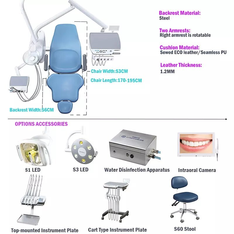 Dental Chair Model : S620 ISO/CE/FDA Approved ( Foshan Guccident) - Image 5