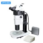 Zoom Flourescent Stereo Microscope Parallel , 0.75x-13.5x, 1:18, APO, Upper & Bottom Light Model : A23.1008-F