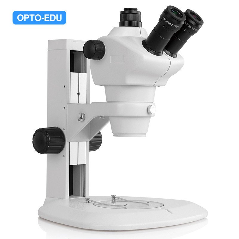 Zoom Stereo Microscope, 0.8~5x, Trinocular, Fan Stand No Light Model : A23.1501-T1