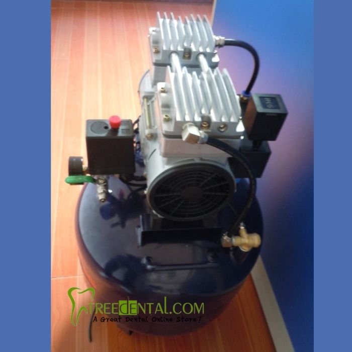Noiseless Oil Free Dental Air Compressor Support 2 PCS Dental Chair 38L,850W - Image 3
