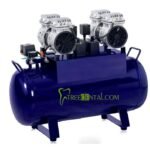 Noiseless Oil Free Dental Air Compressor Support 3 PCS Dental Chair 60L,1100W