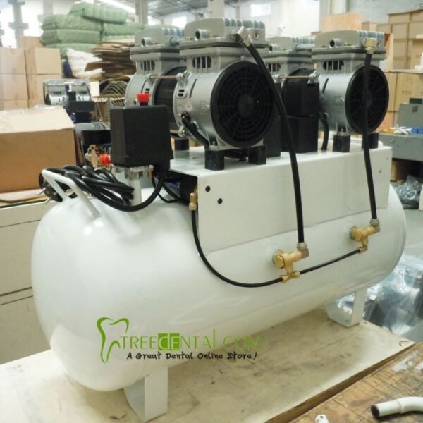 Noiseless Oil Free Dental Air Compressor Support 3 PCS Dental Chair 60L,1100W - Image 4